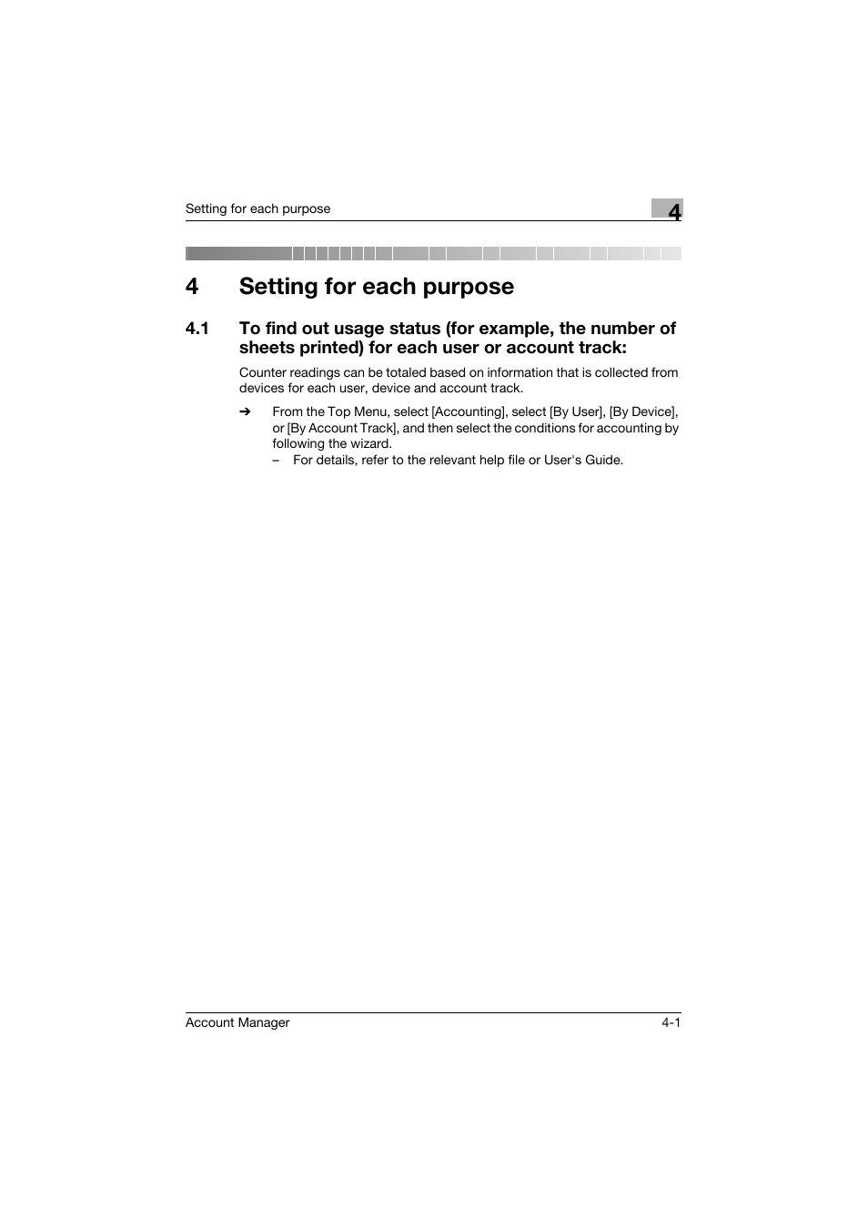 4 setting for each purpose, Setting for each purpose, 4setting for each purpose | Konica Minolta PageScope Enterprise Suite User Manual | Page 193 / 203