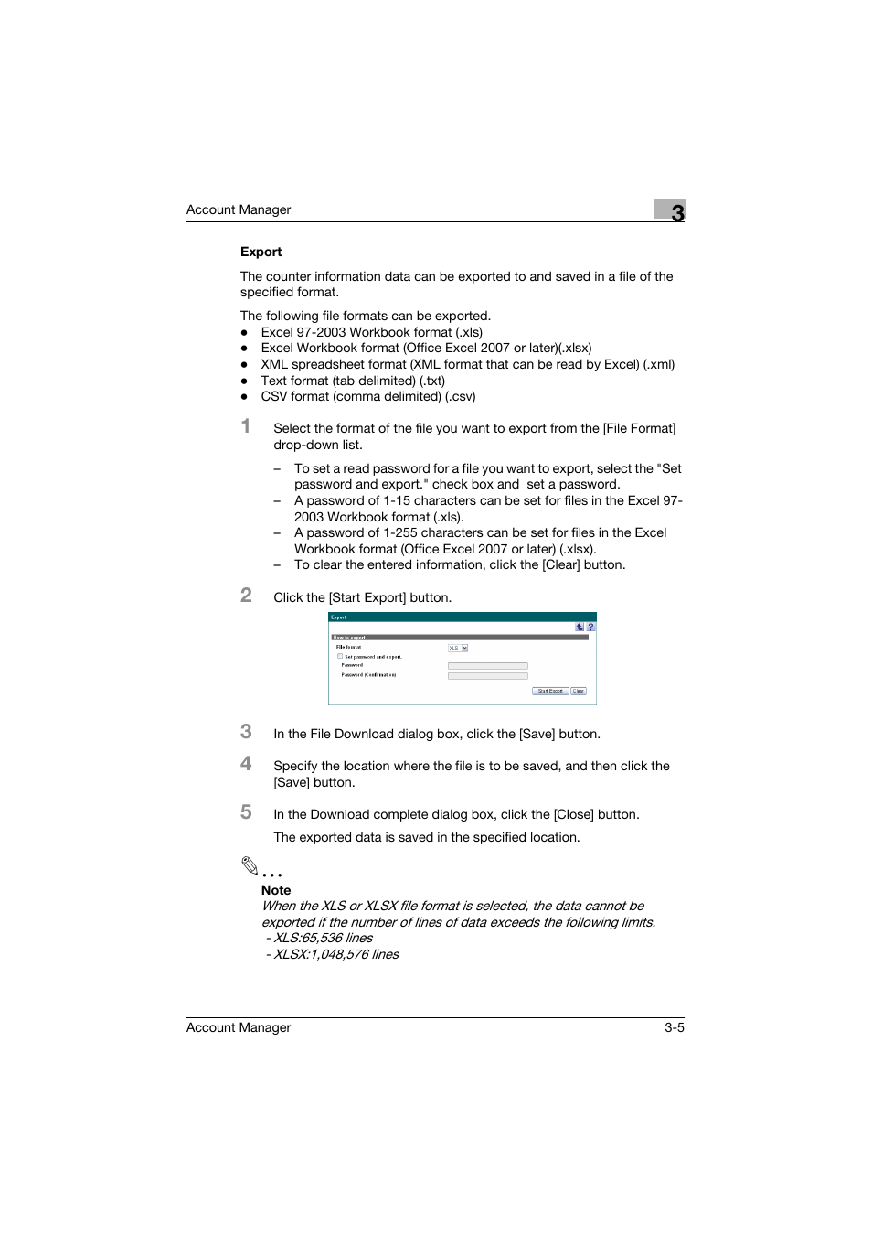 Export, Export -5 | Konica Minolta PageScope Enterprise Suite User Manual | Page 20 / 203