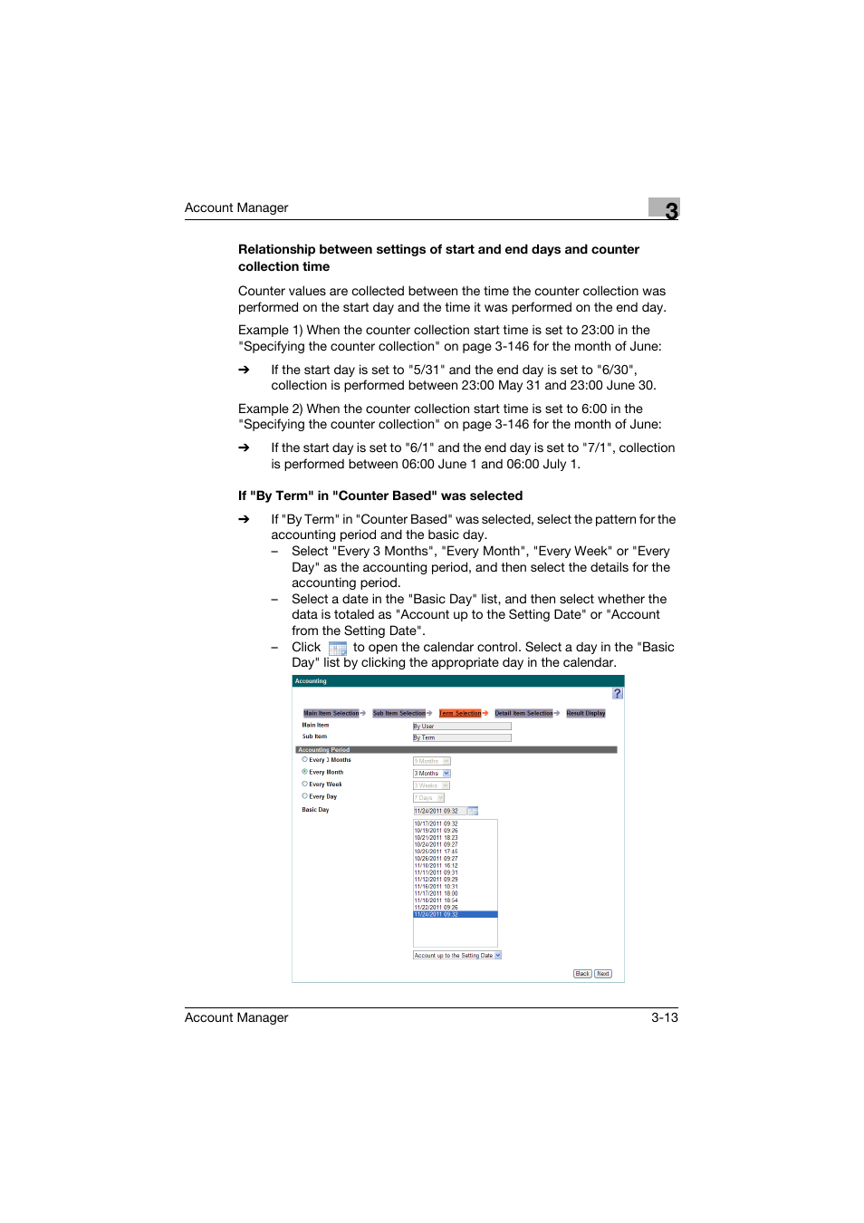 If "by term" in "counter based" was selected | Konica Minolta PageScope Enterprise Suite User Manual | Page 28 / 203