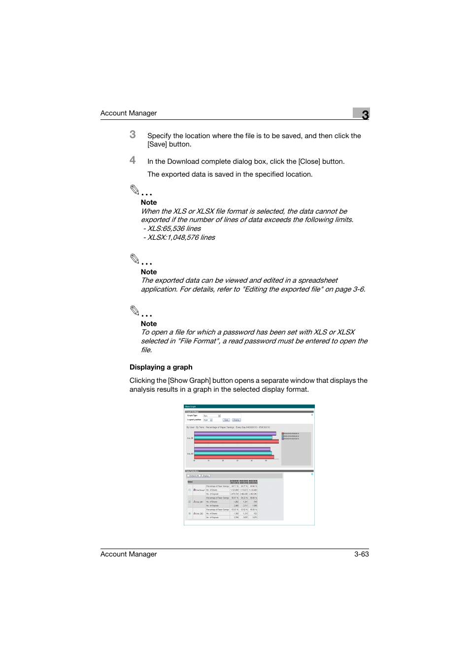 Displaying a graph, Displaying a graph -63 | Konica Minolta PageScope Enterprise Suite User Manual | Page 78 / 203