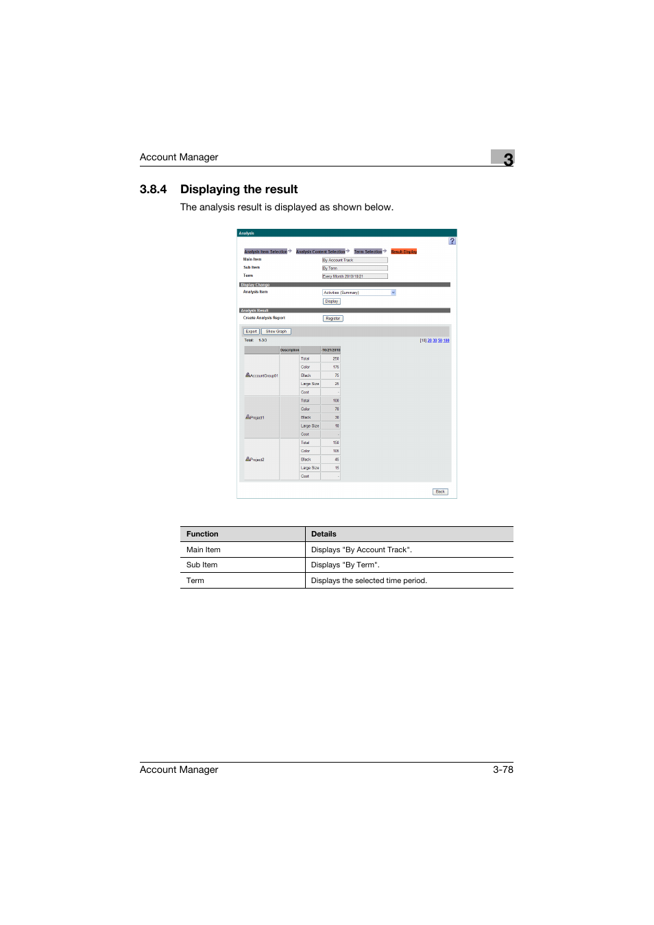 4 displaying the result, Displaying the result -78 | Konica Minolta PageScope Enterprise Suite User Manual | Page 93 / 203
