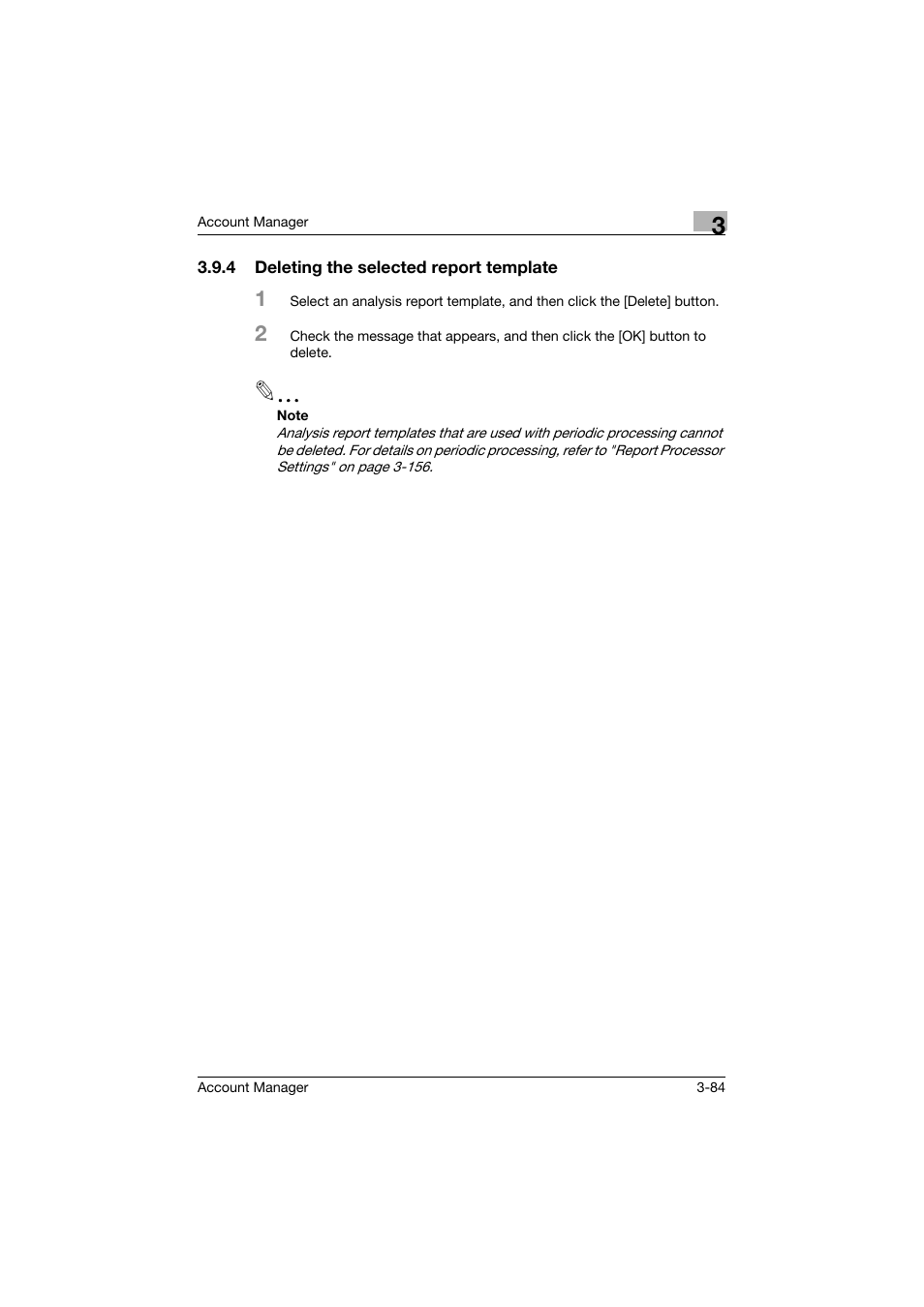 4 deleting the selected report template, Deleting the selected report template -84 | Konica Minolta PageScope Enterprise Suite User Manual | Page 99 / 203