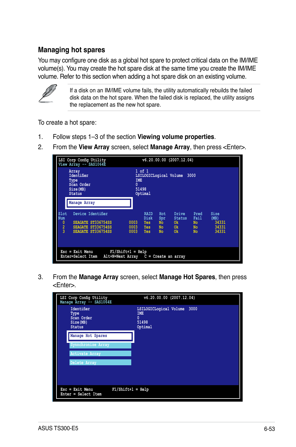 Managing hot spares | Asus TS300-E5 User Manual | Page 179 / 218