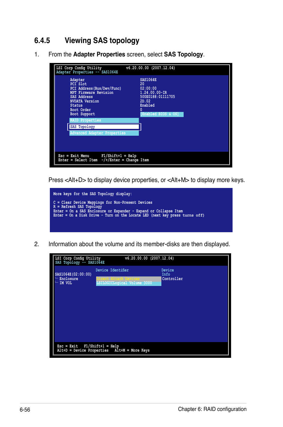 5 viewing sas topology, Viewing sas topology -56 | Asus TS300-E5 User Manual | Page 182 / 218