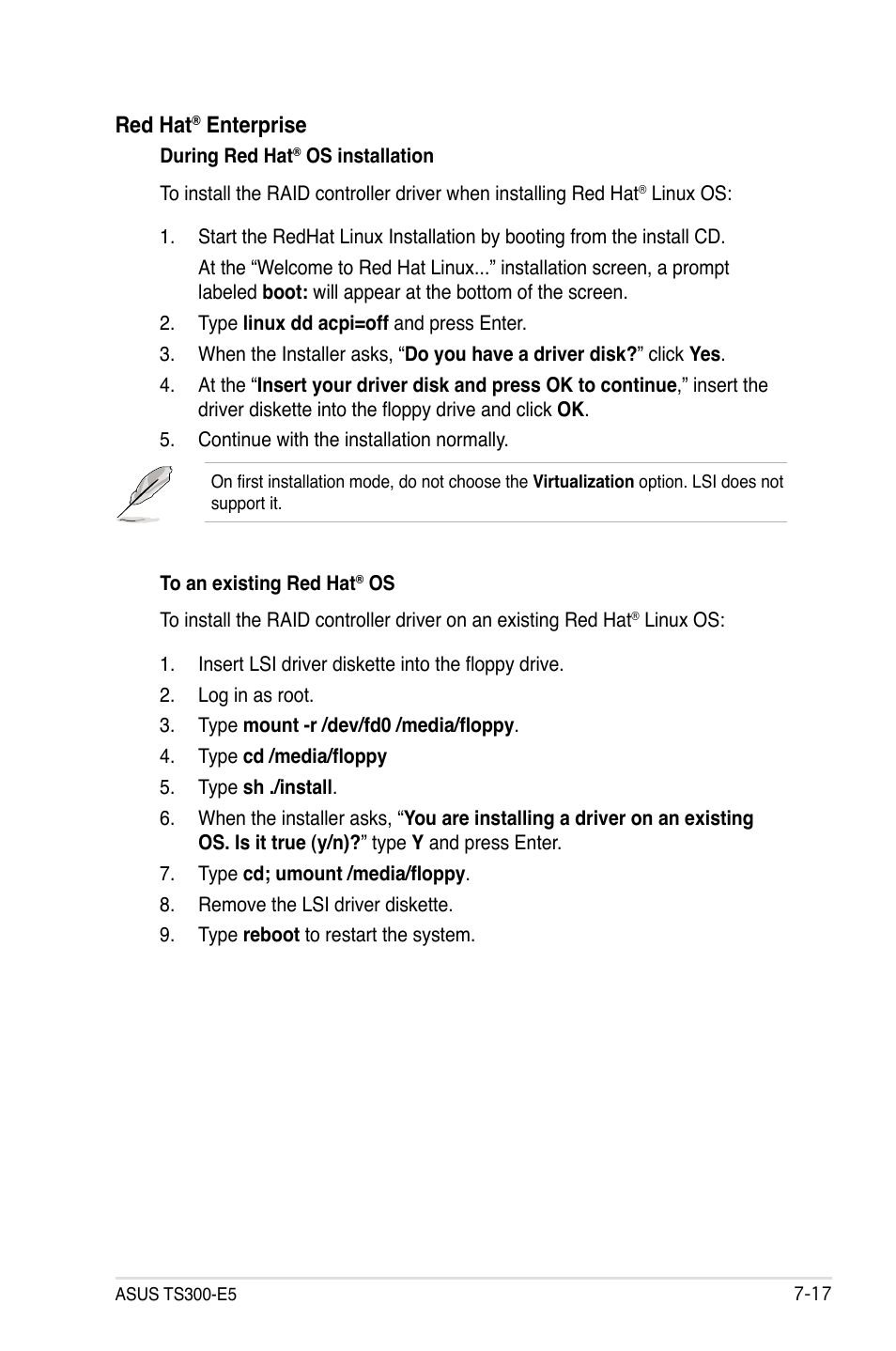 Red hat, Enterprise | Asus TS300-E5 User Manual | Page 203 / 218