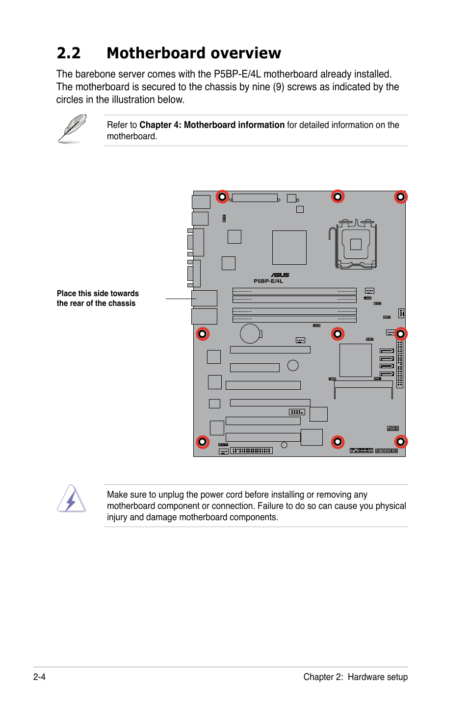 2 motherboard overview, Motherboard overview -4 | Asus TS300-E5 User Manual | Page 26 / 218