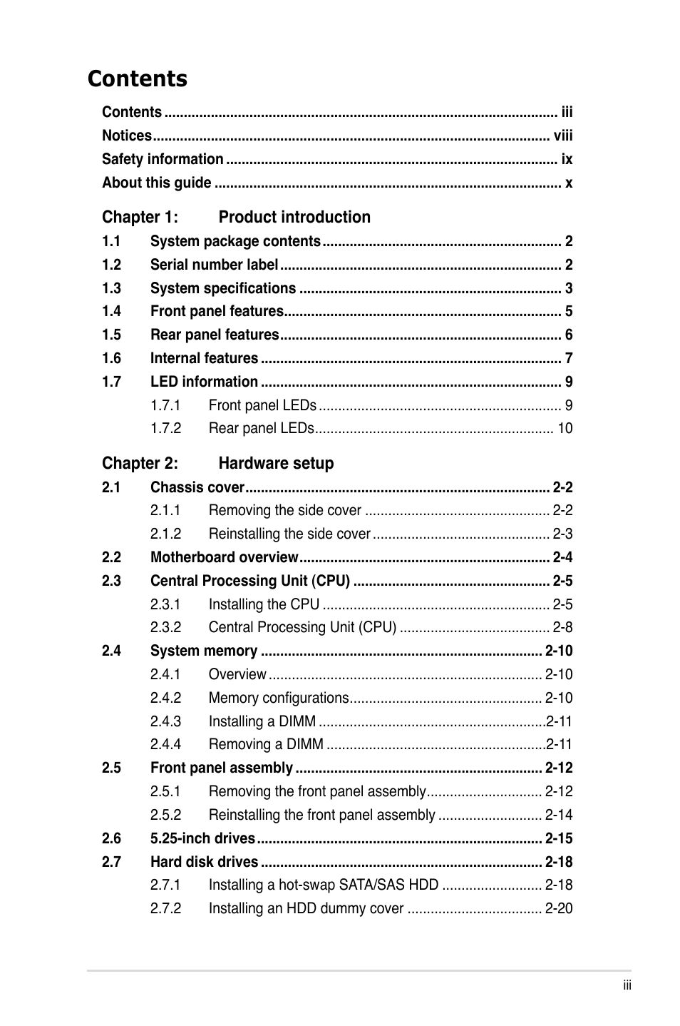 Asus TS300-E5 User Manual | Page 3 / 218