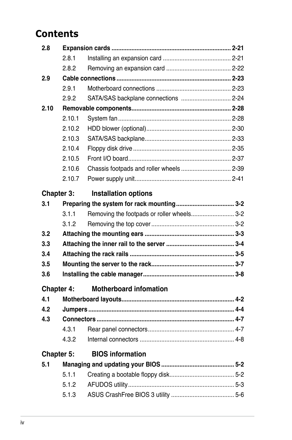 Asus TS300-E5 User Manual | Page 4 / 218