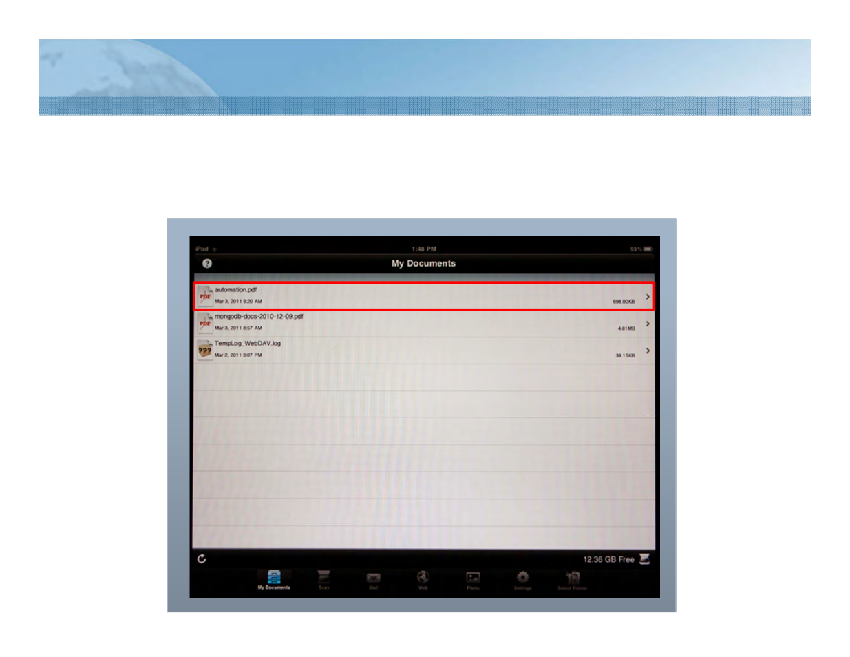 2 printing a document (2/8) | Konica Minolta PageScope Mobile User Manual | Page 11 / 69