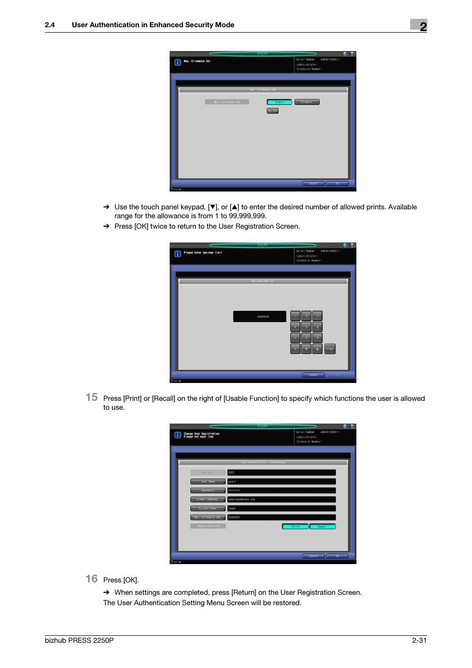 Konica Minolta bizhub PRESS 2250P User Manual | Page 38 / 57