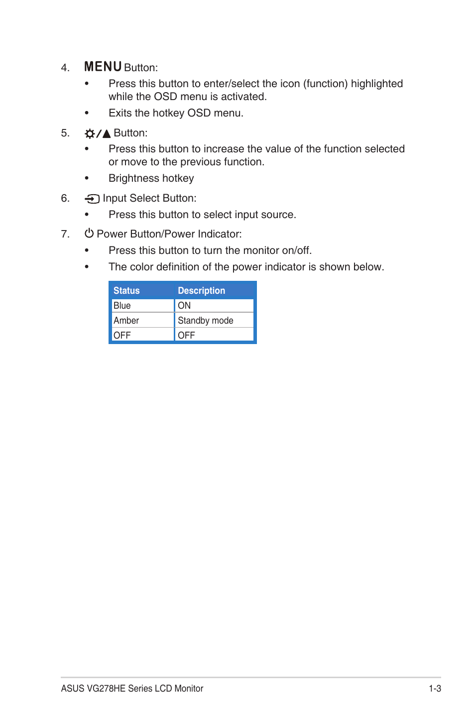Asus LCD MONITOR VG278 Series User Manual | Page 9 / 24