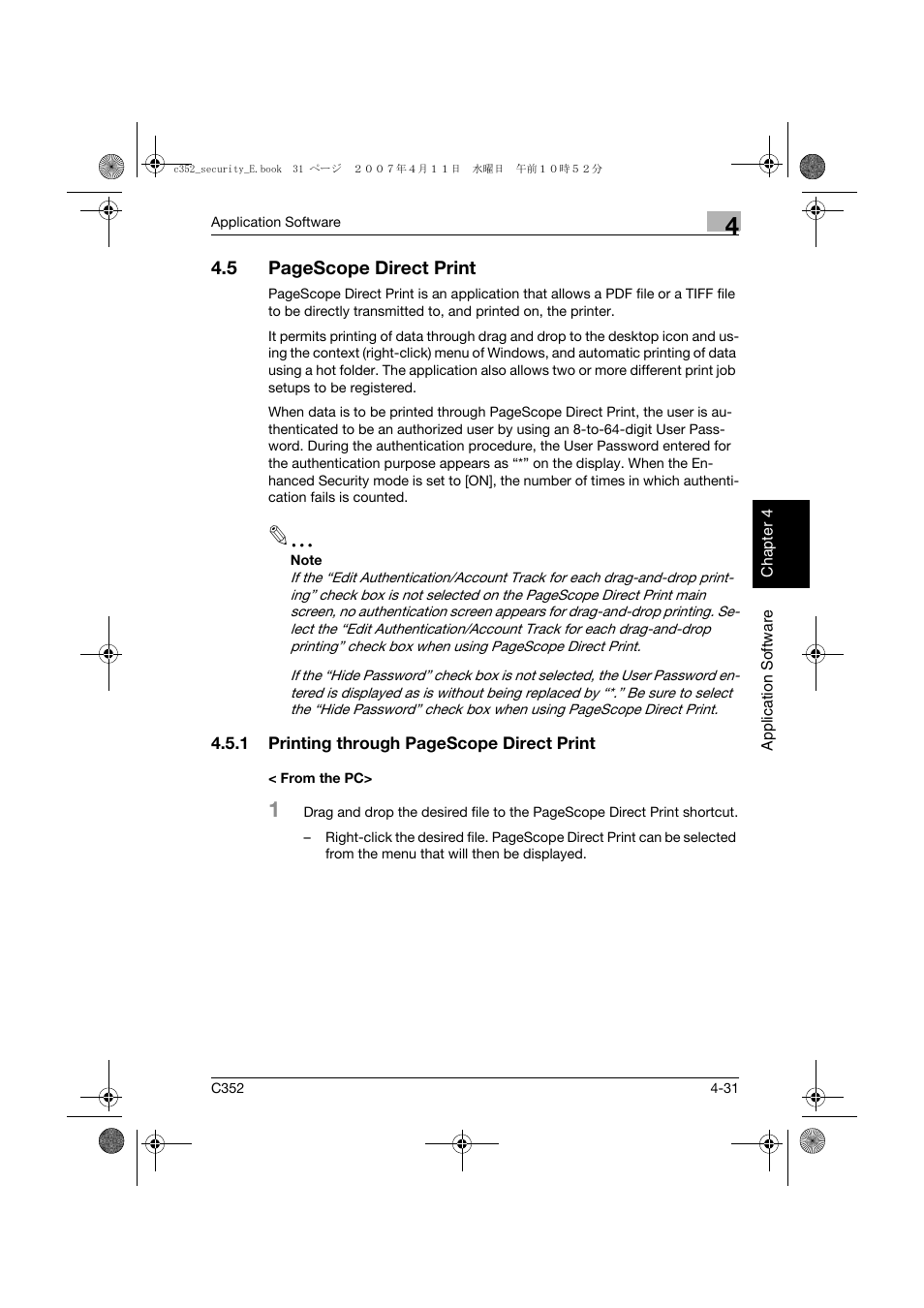 From the pc | Konica Minolta bizhub C352 User Manual | Page 186 / 188