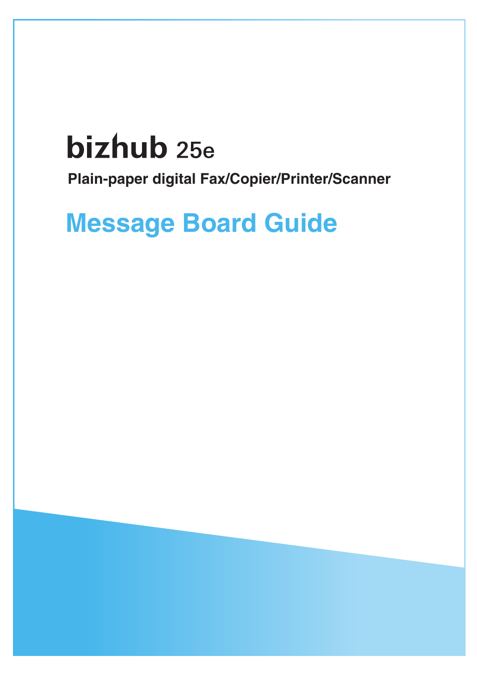 Konica Minolta bizhub 25e User Manual | 140 pages