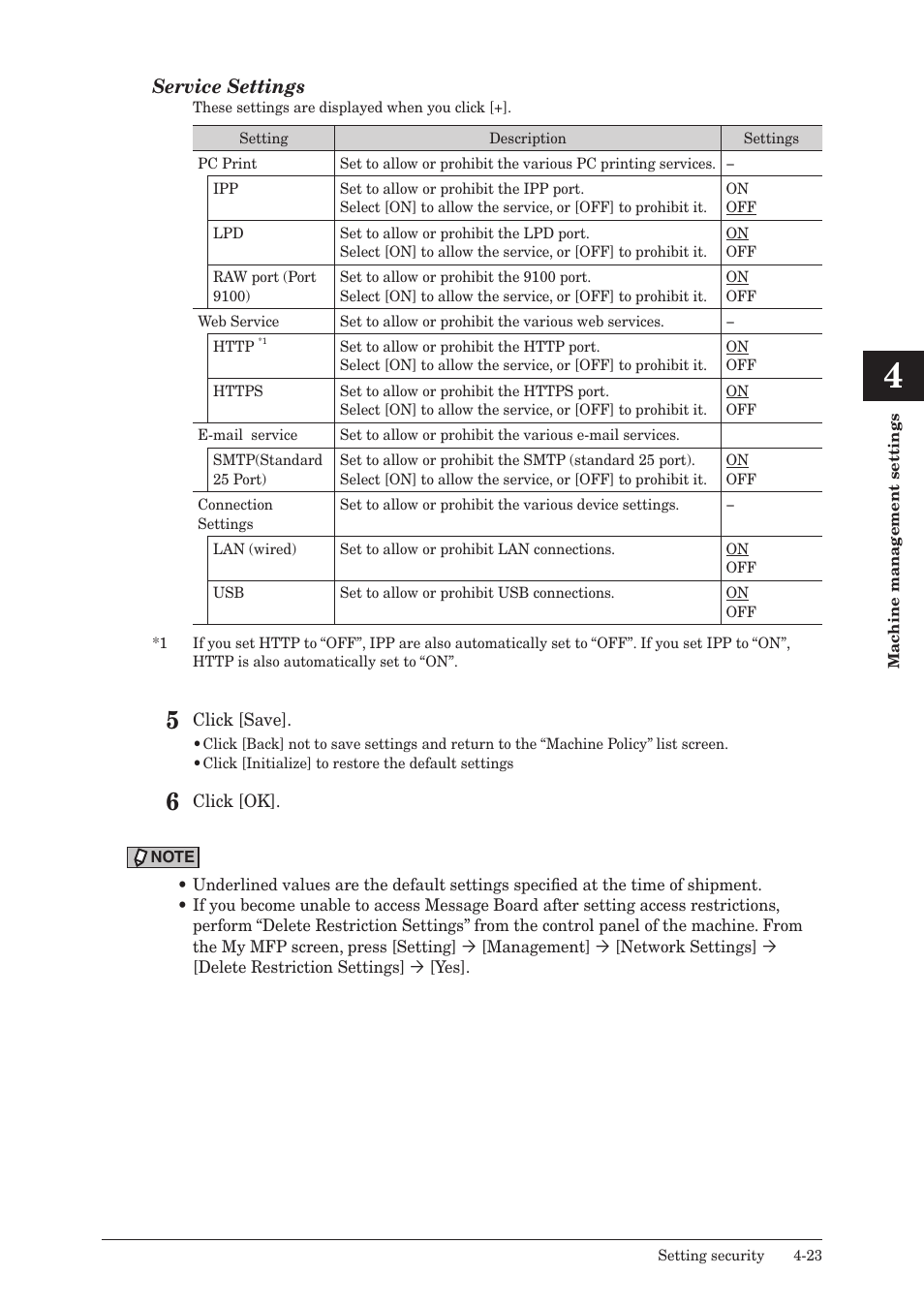 Service settings | Konica Minolta bizhub 25e User Manual | Page 104 / 140