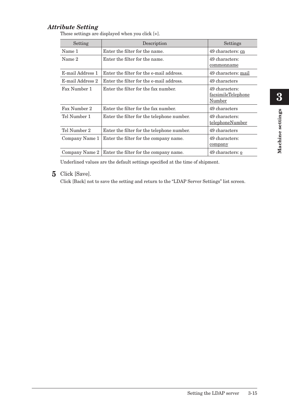 Attribute setting | Konica Minolta bizhub 25e User Manual | Page 72 / 140