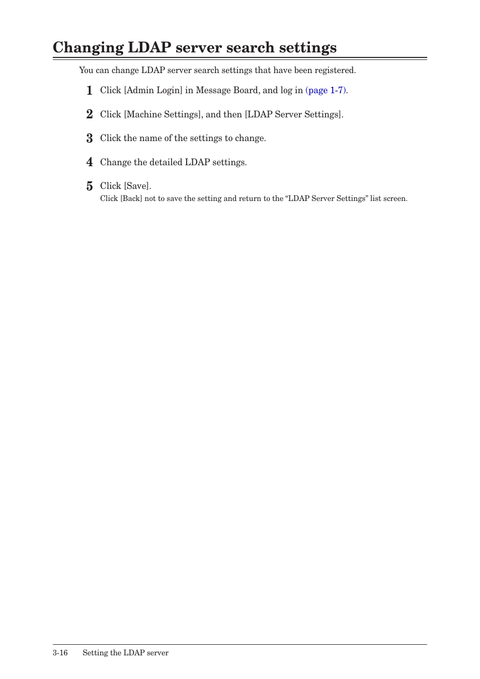 Changing ldap server search settings, Changing ldap server search settings -16 | Konica Minolta bizhub 25e User Manual | Page 73 / 140