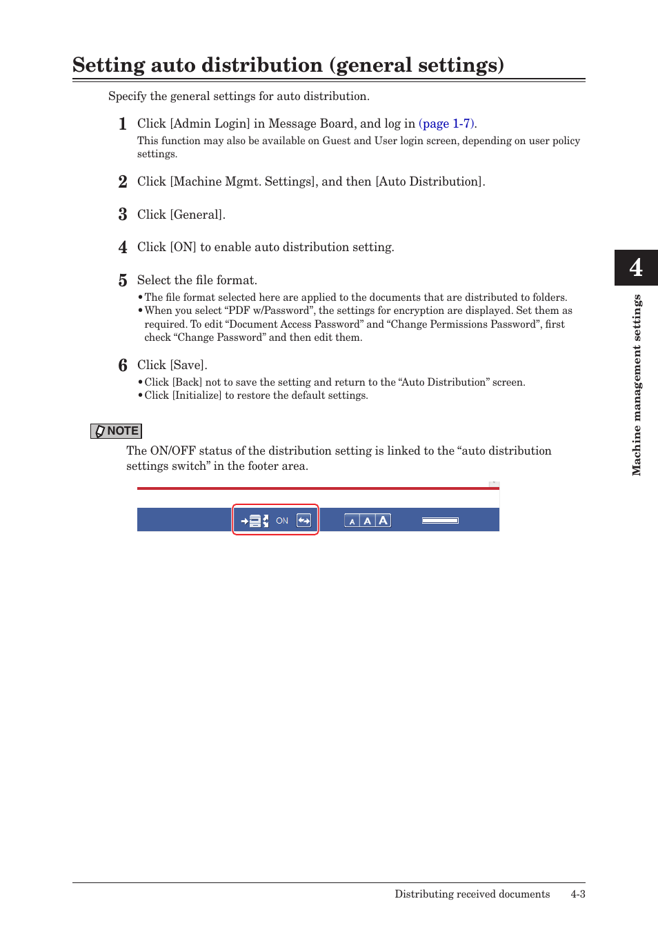 Setting auto distribution (general settings), Setting auto distribution (general settings) -3 | Konica Minolta bizhub 25e User Manual | Page 84 / 140