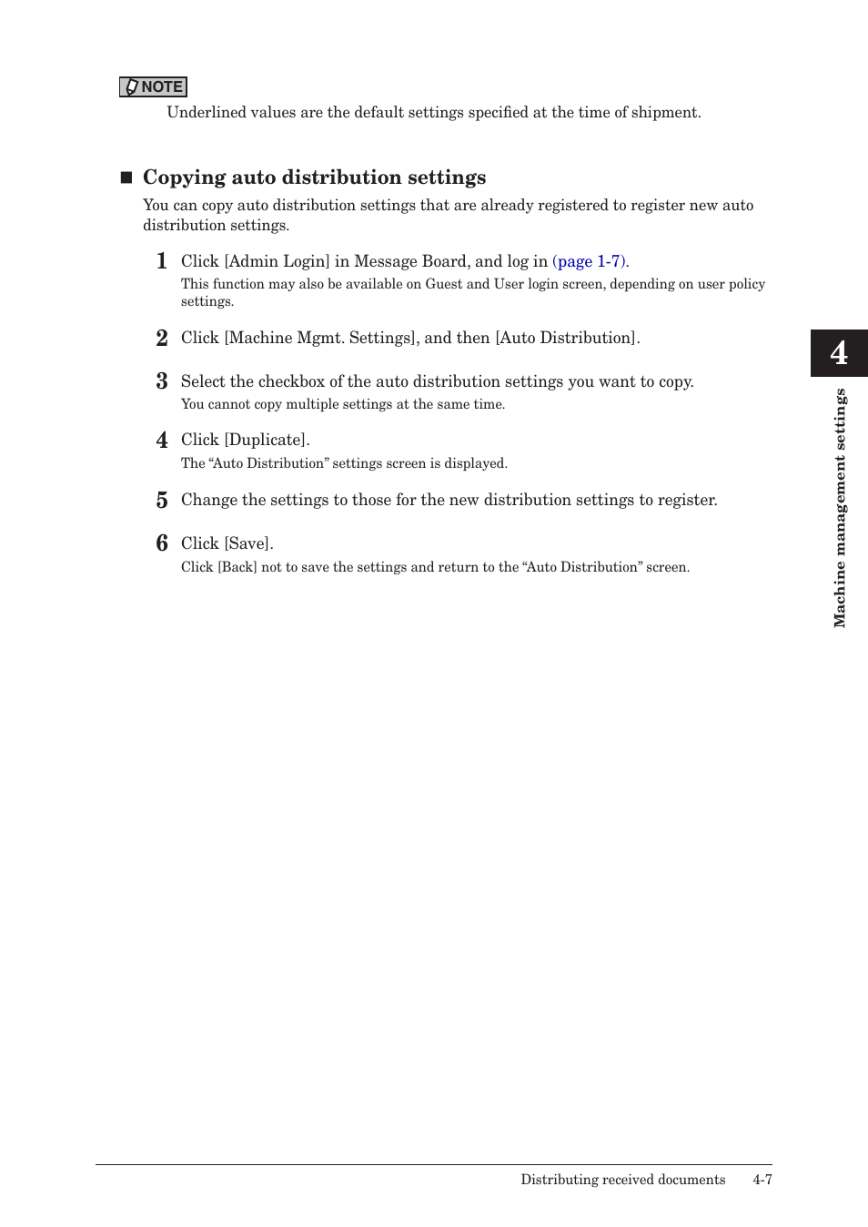 Copies the auto distribution settings | Konica Minolta bizhub 25e User Manual | Page 88 / 140