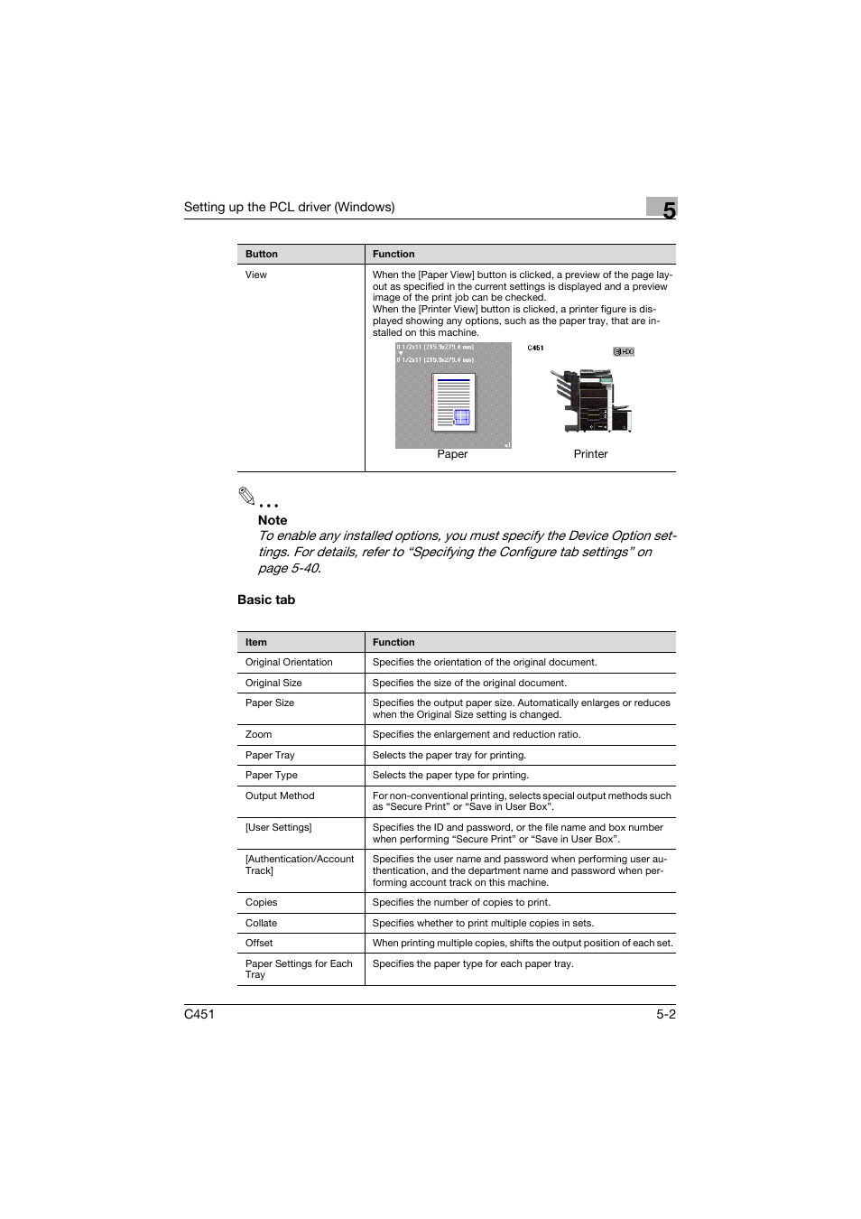 Basic tab, Basic tab -2 | Konica Minolta bizhub C451 User Manual | Page 147 / 432