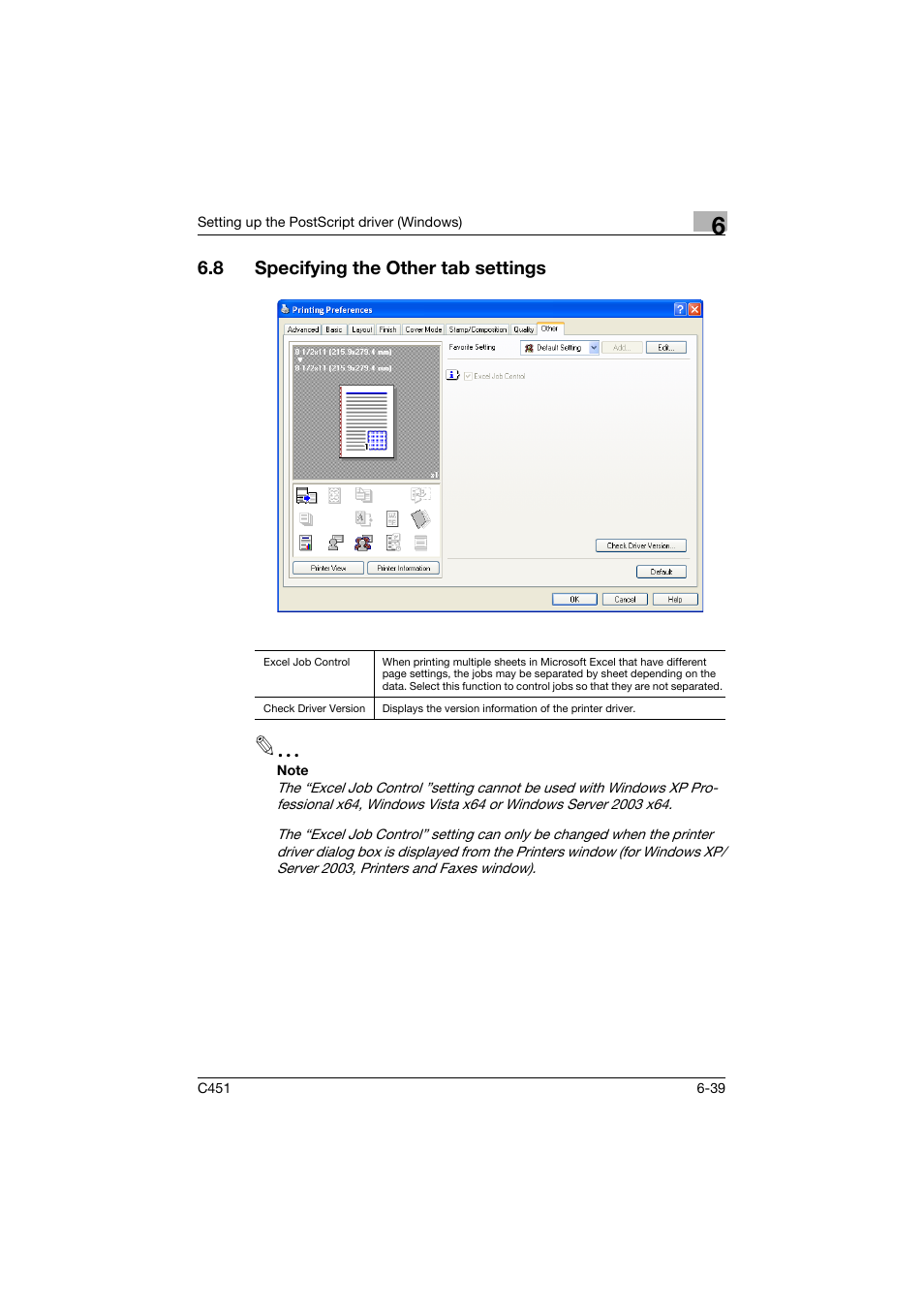 8 specifying the other tab settings, Specifying the other tab settings -39 | Konica Minolta bizhub C451 User Manual | Page 234 / 432