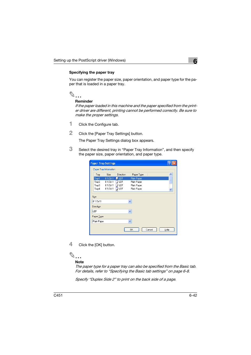 Specifying the paper tray, Specifying the paper tray -42 | Konica Minolta bizhub C451 User Manual | Page 237 / 432