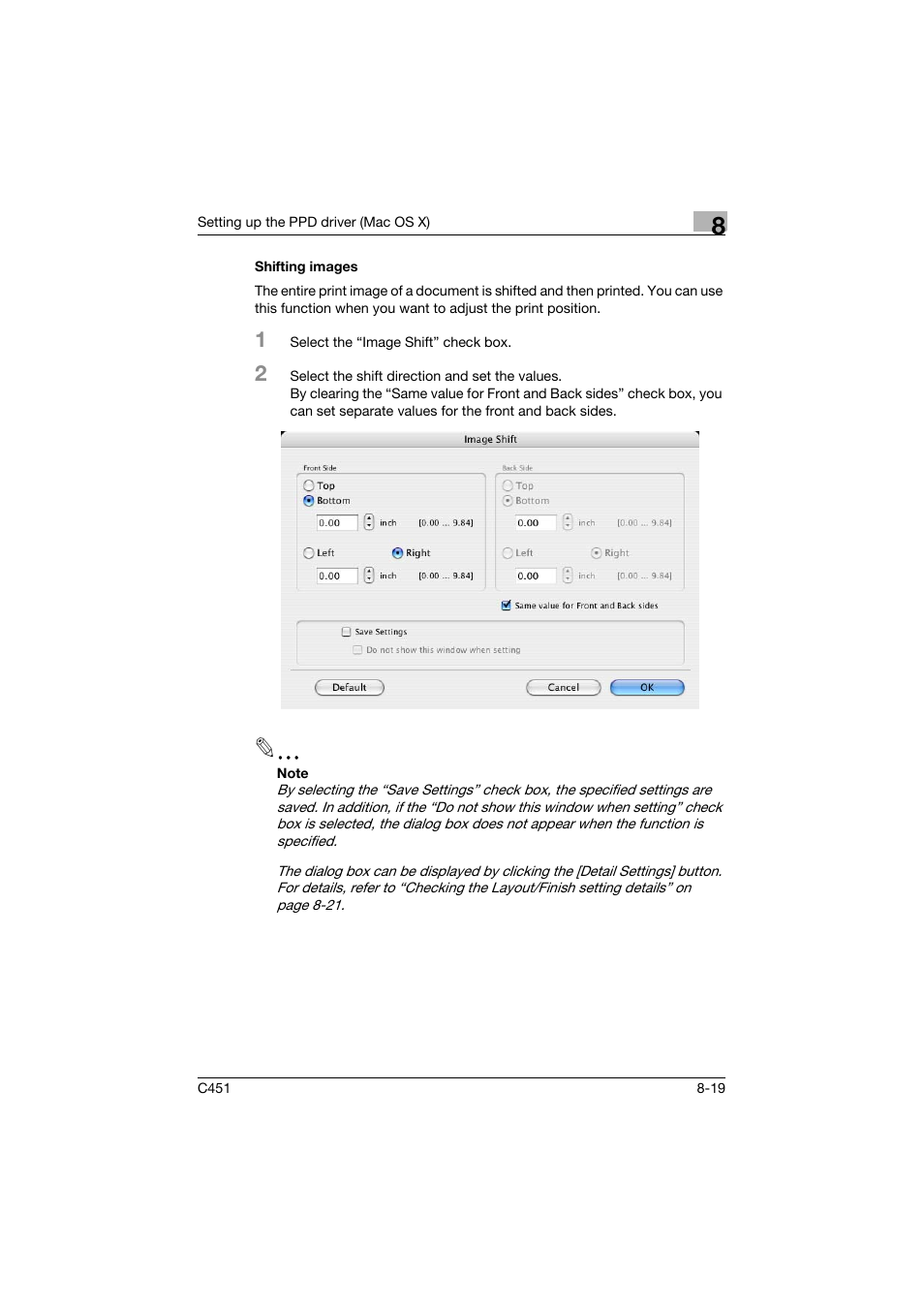 Shifting images, Shifting images -19 | Konica Minolta bizhub C451 User Manual | Page 277 / 432