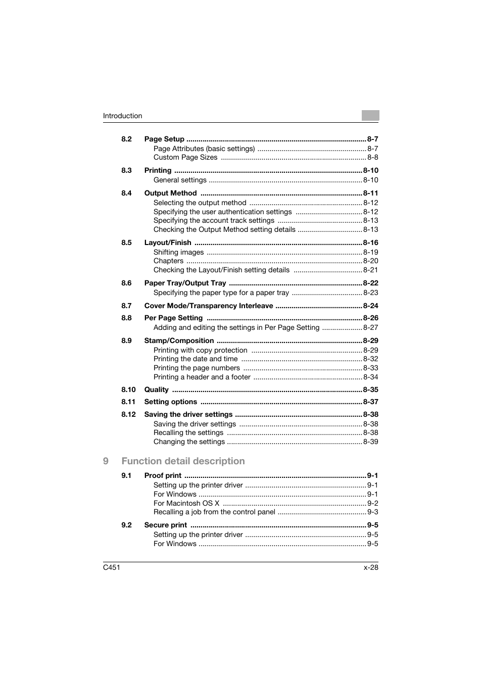 9function detail description | Konica Minolta bizhub C451 User Manual | Page 29 / 432