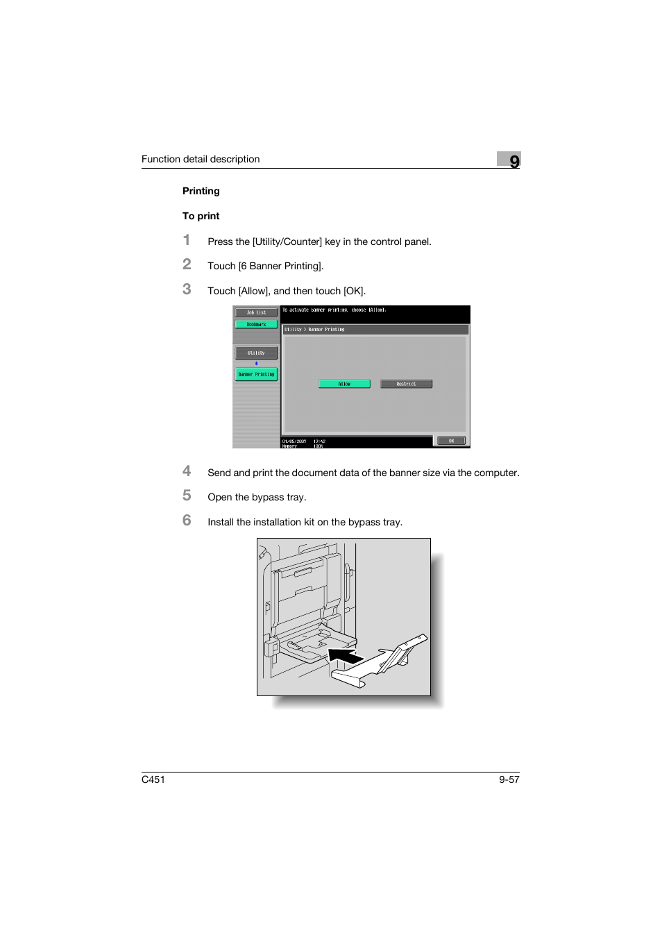 Printing, To print, Printing -57 to print -57 | Konica Minolta bizhub C451 User Manual | Page 354 / 432