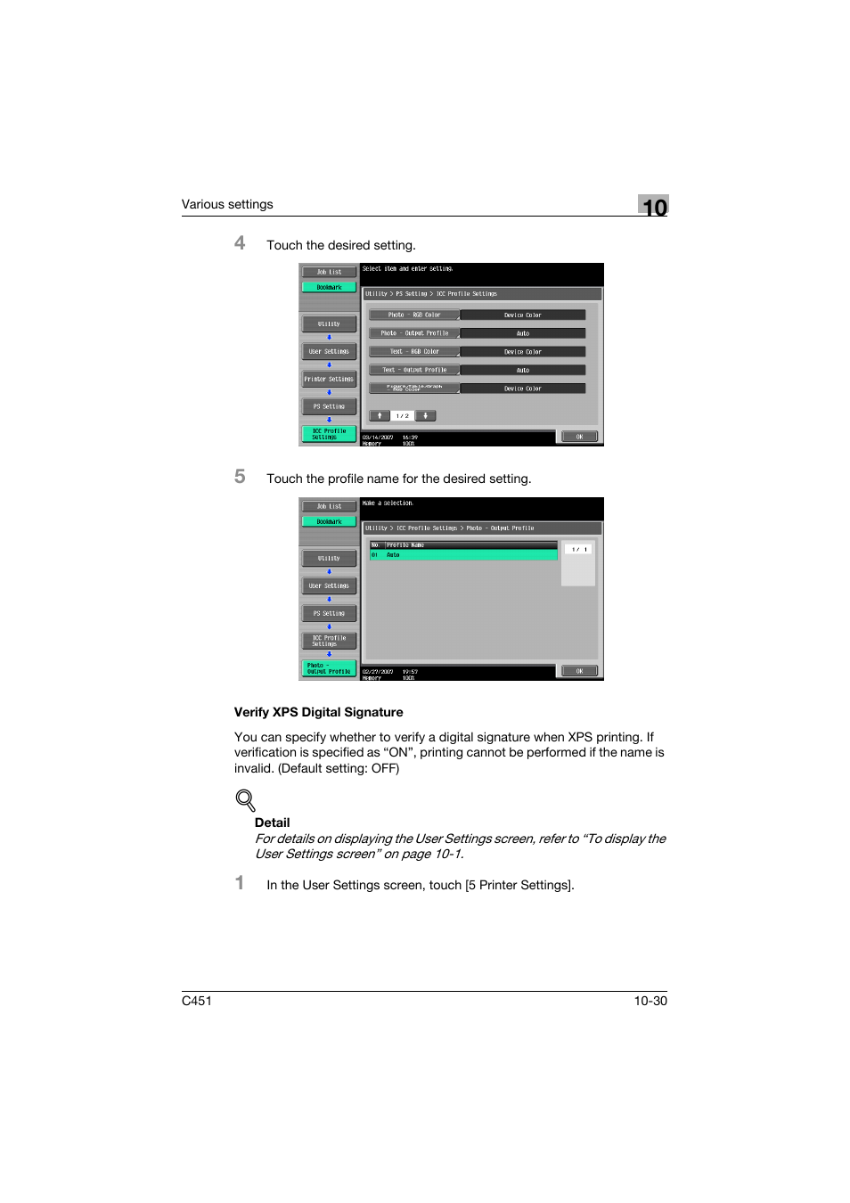 Verify xps digital signature, Verify xps digital signature -30 | Konica Minolta bizhub C451 User Manual | Page 386 / 432