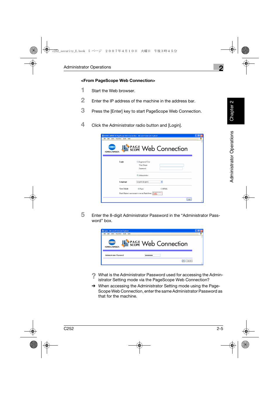 Konica Minolta BIZHUB C252 User Manual | Page 24 / 188