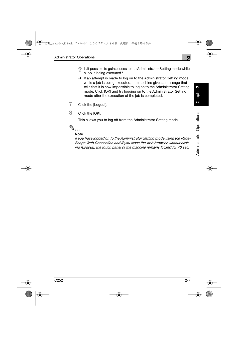 Konica Minolta BIZHUB C252 User Manual | Page 26 / 188
