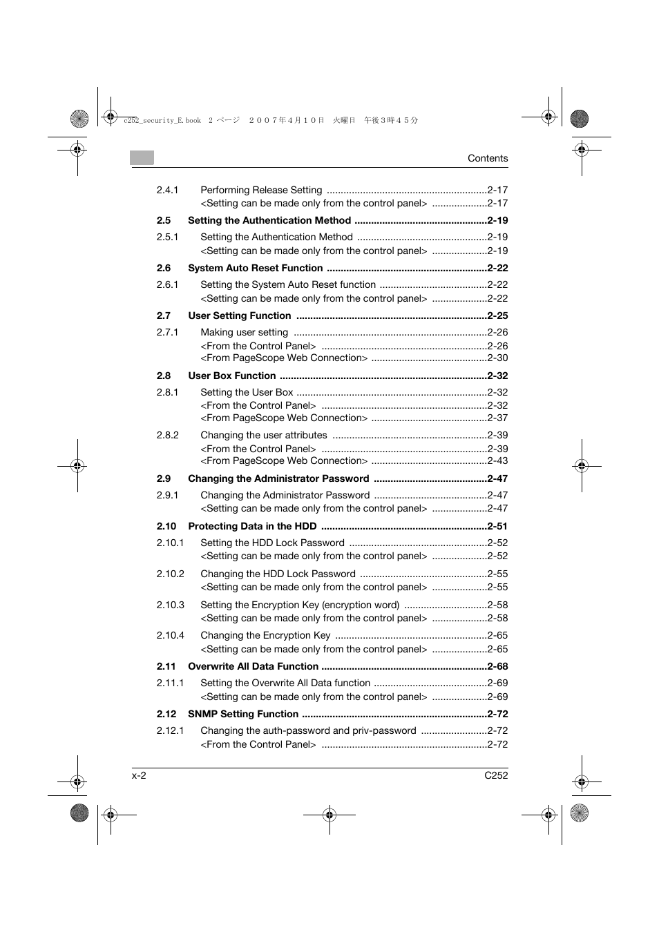 Konica Minolta BIZHUB C252 User Manual | Page 3 / 188