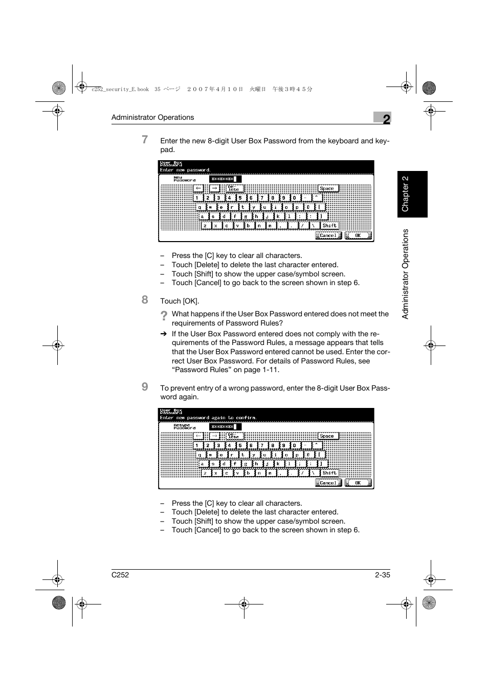 Konica Minolta BIZHUB C252 User Manual | Page 54 / 188