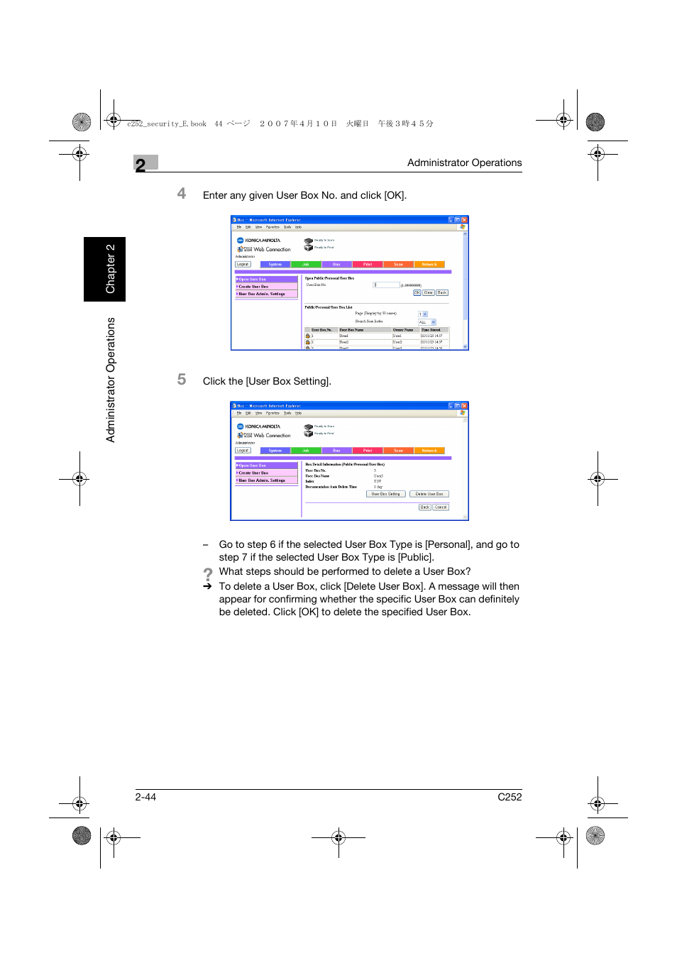 Konica Minolta BIZHUB C252 User Manual | Page 63 / 188