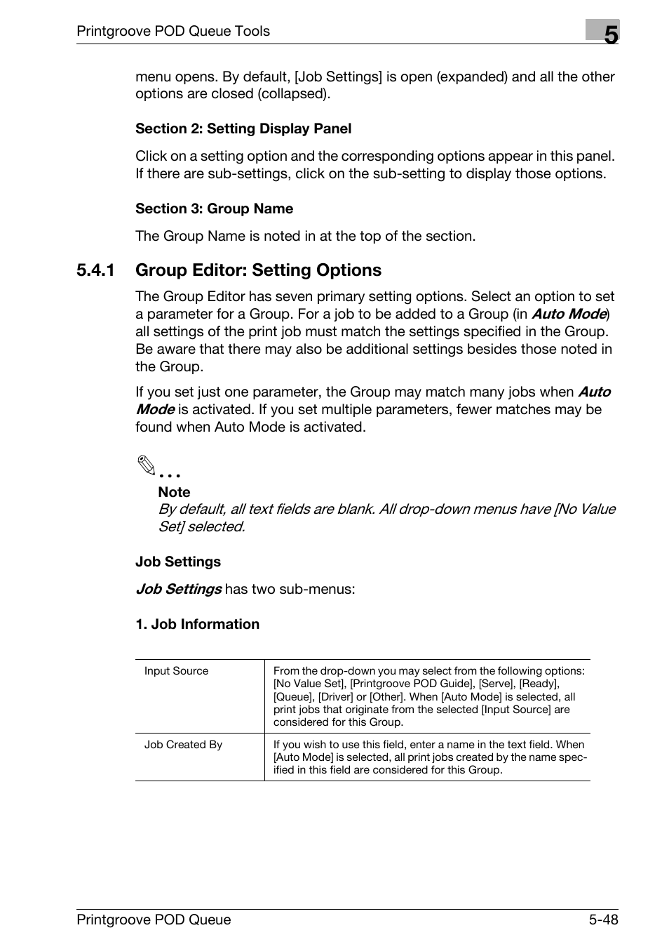 Group editor: setting options -48 | Konica Minolta Printgroove User Manual | Page 119 / 195
