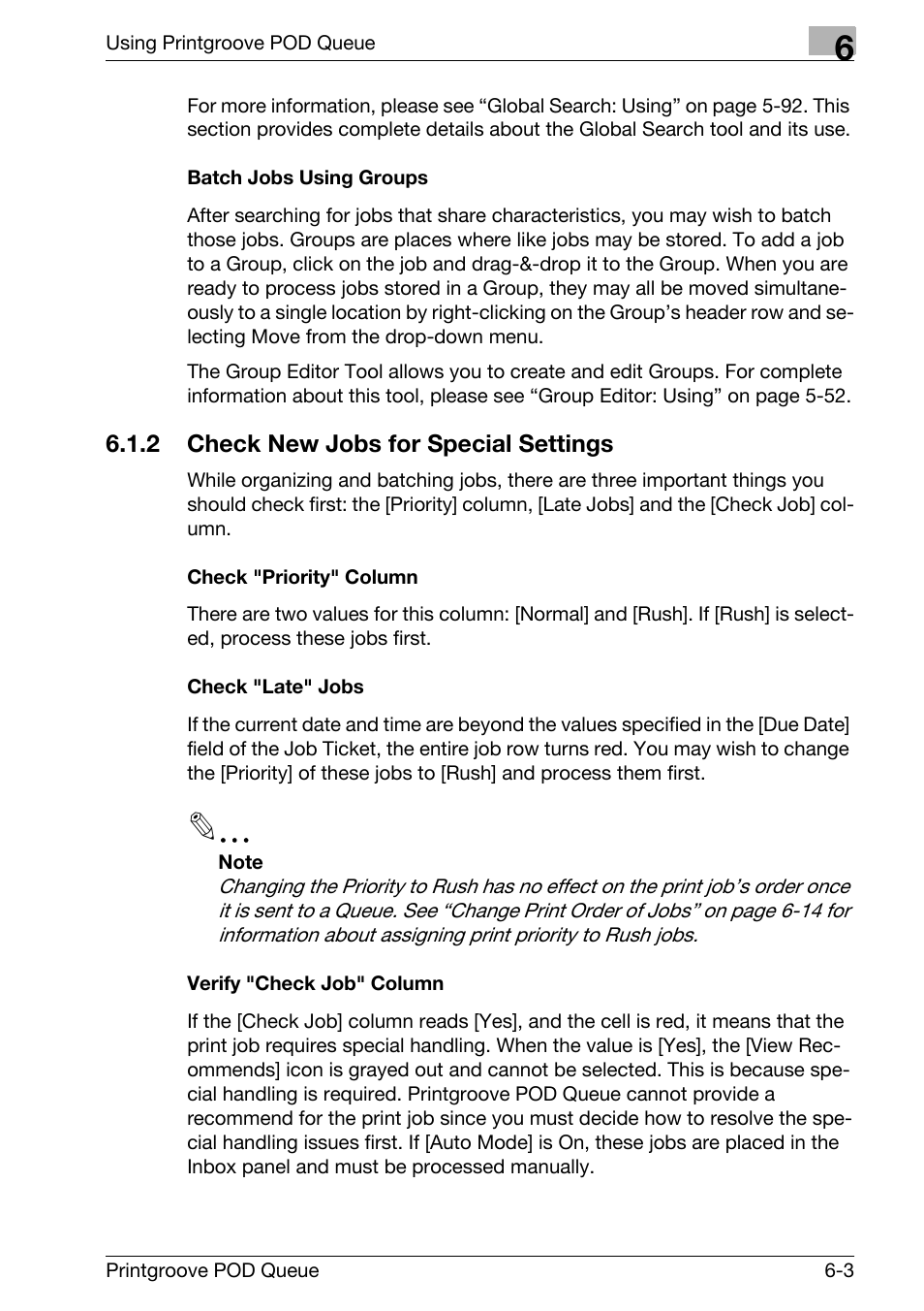 Check new jobs for special settings -3 | Konica Minolta Printgroove User Manual | Page 169 / 195