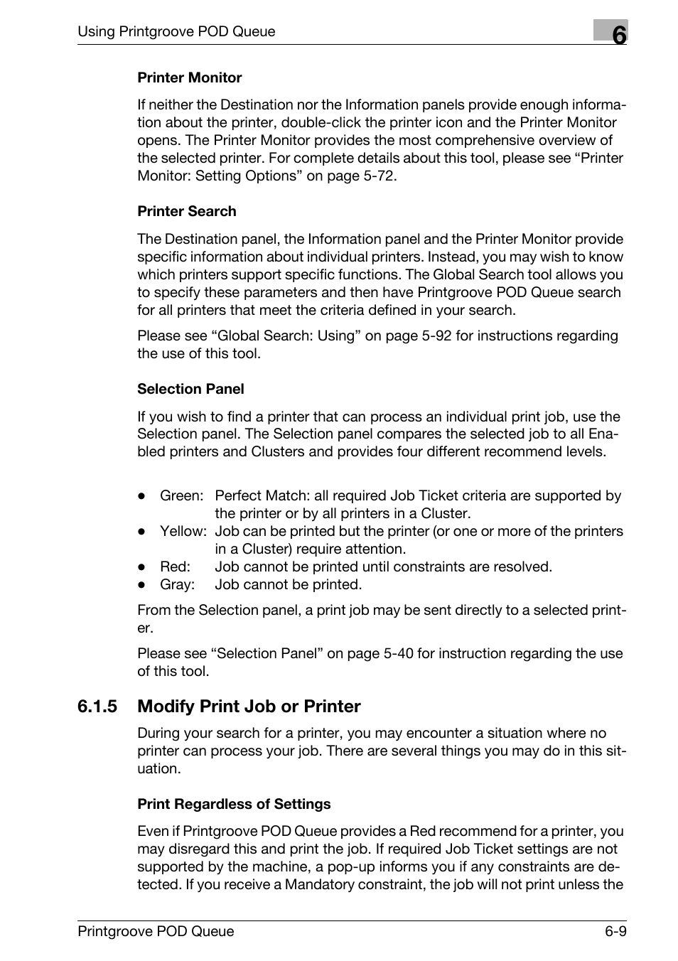 Modify print job or printer -9 | Konica Minolta Printgroove User Manual | Page 175 / 195