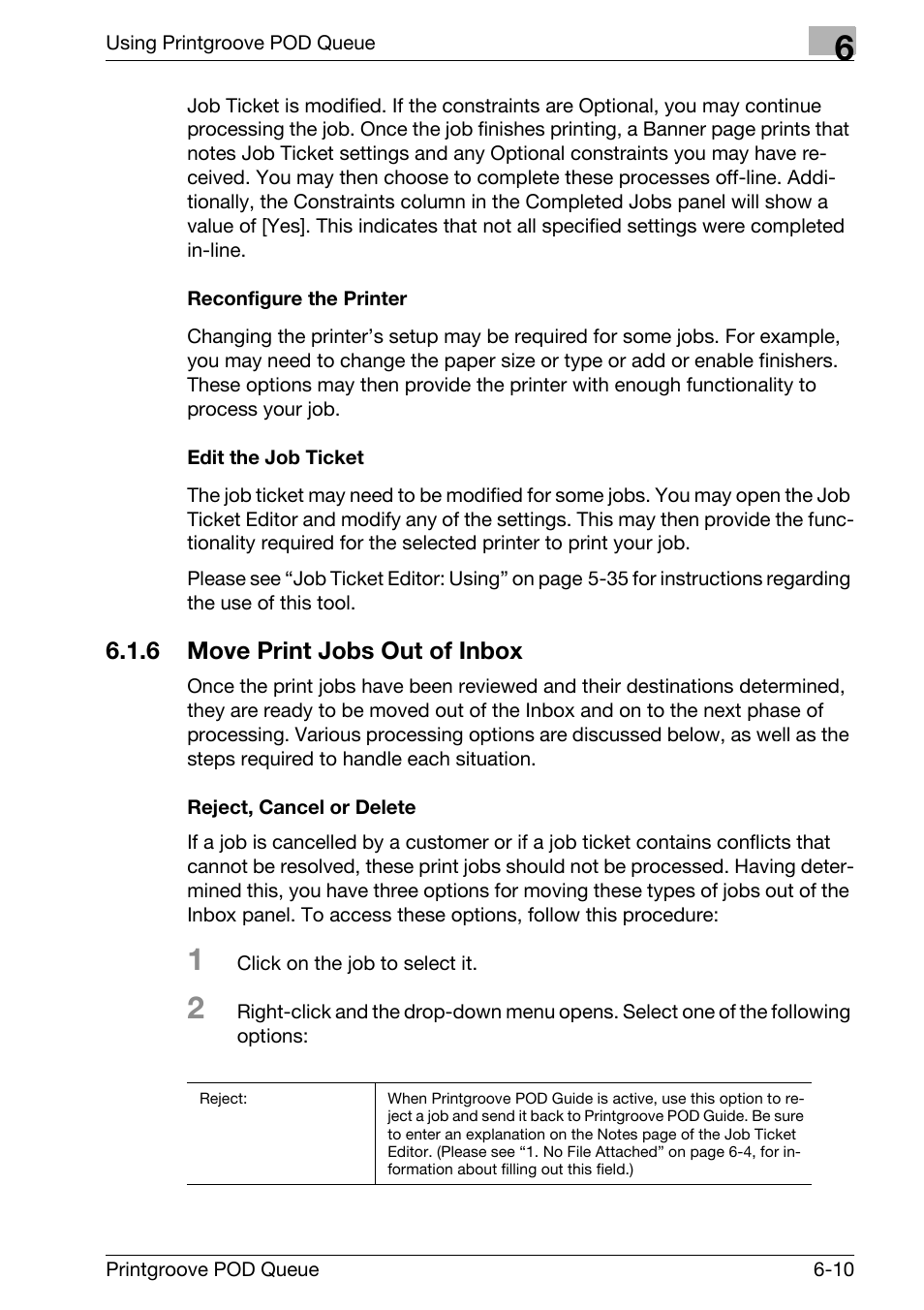 Move print jobs out of inbox -10 | Konica Minolta Printgroove User Manual | Page 176 / 195