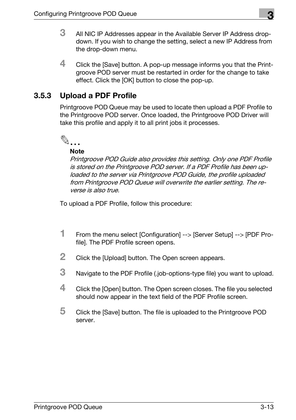 Upload a pdf profile -13 | Konica Minolta Printgroove User Manual | Page 34 / 195