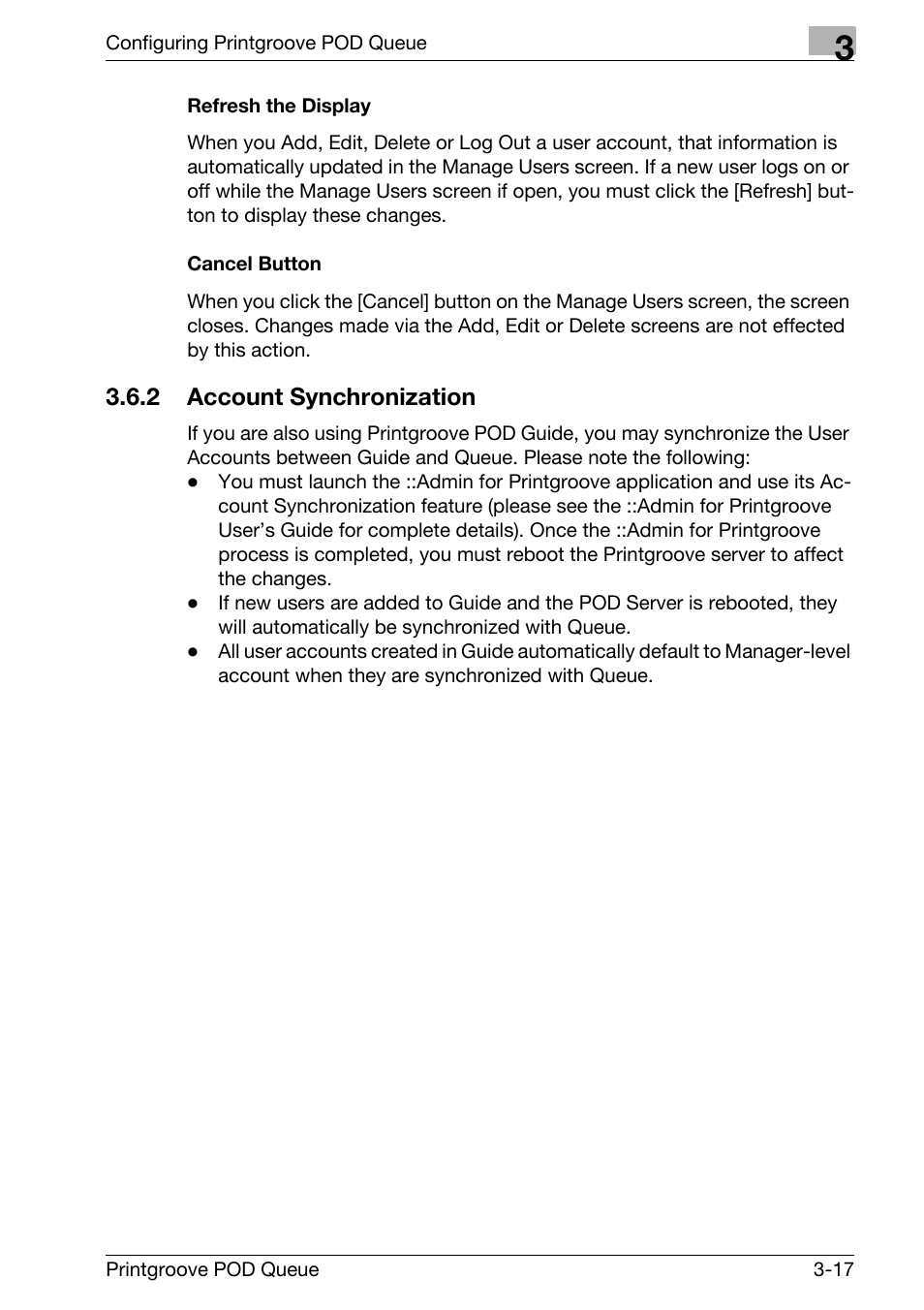 Account synchronization -17 | Konica Minolta Printgroove User Manual | Page 38 / 195