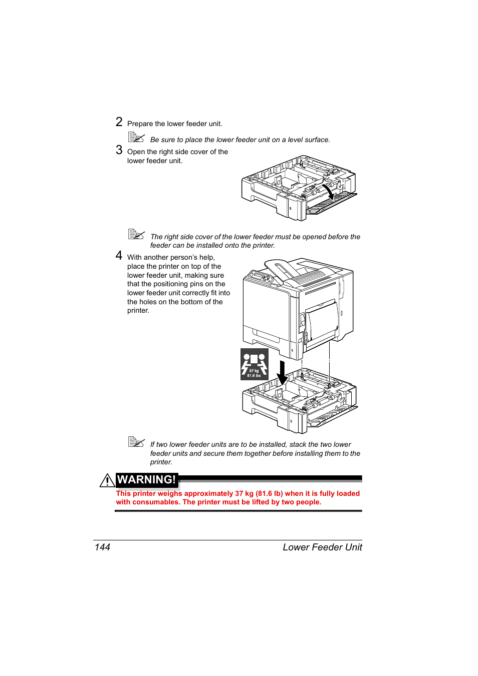 Warning | Konica Minolta Magicolor 5440 DL User Manual | Page 154 / 164