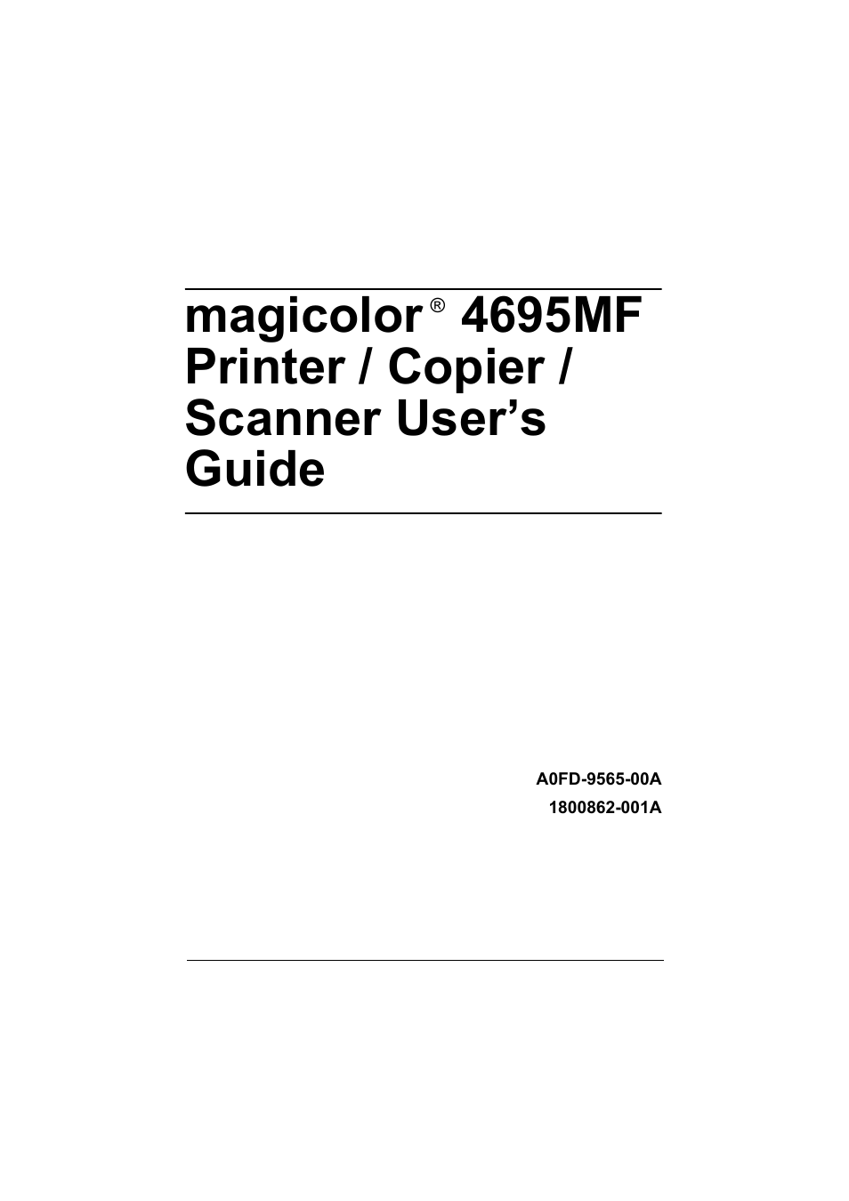 Konica Minolta MAGICOLOR 4695MF User Manual | 346 pages