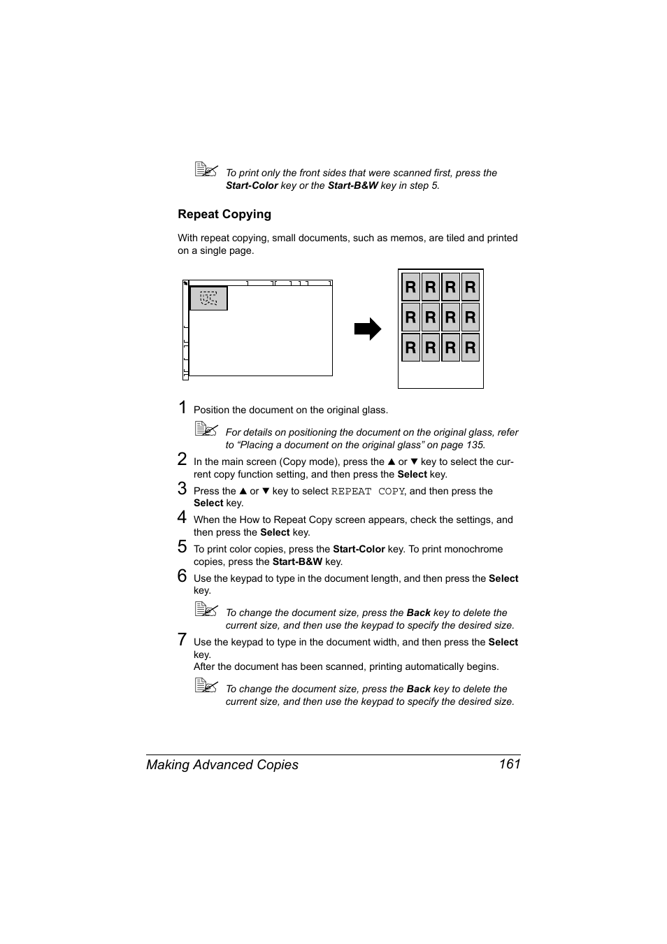 Repeat copying, Repeat copying 161 | Konica Minolta MAGICOLOR 4695MF User Manual | Page 175 / 346