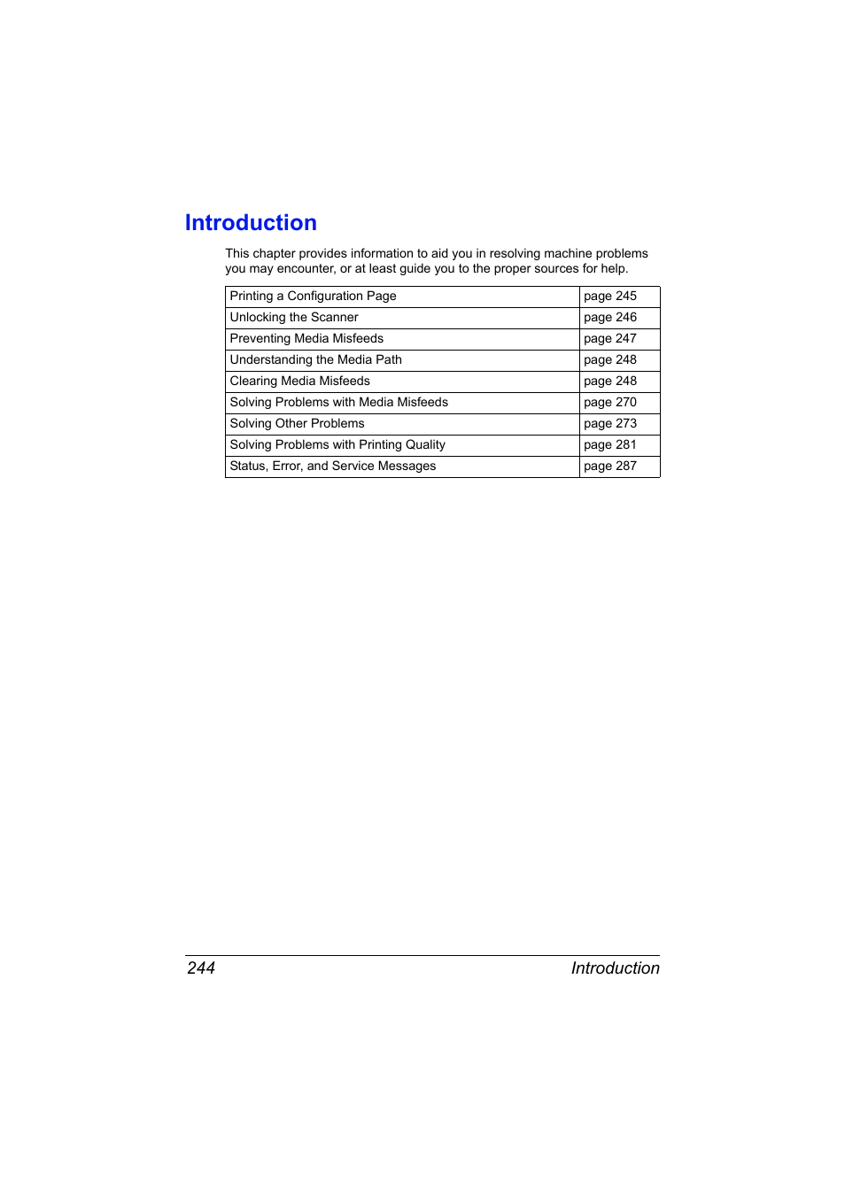 Introduction, Introduction 244 | Konica Minolta MAGICOLOR 4695MF User Manual | Page 258 / 346