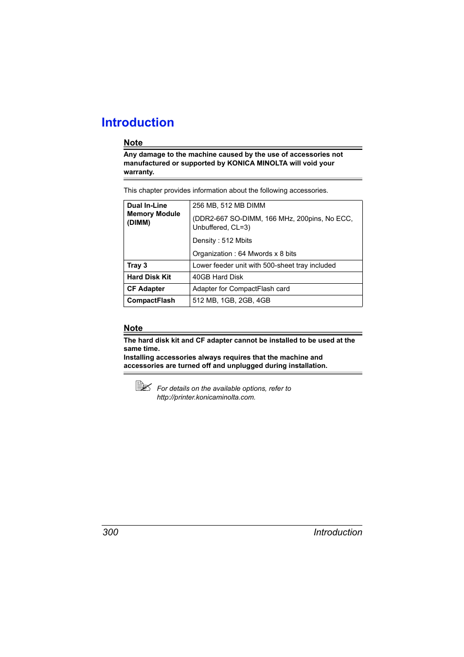 Introduction, Introduction 300 | Konica Minolta MAGICOLOR 4695MF User Manual | Page 314 / 346