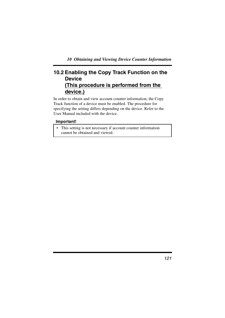 2 enabling the copy track function on the | Konica Minolta PageScope Net Care User Manual | Page 132 / 145