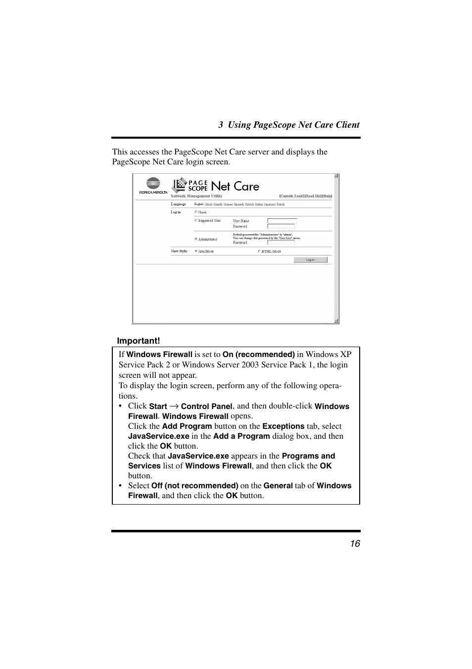 Konica Minolta PageScope Net Care User Manual | Page 27 / 145