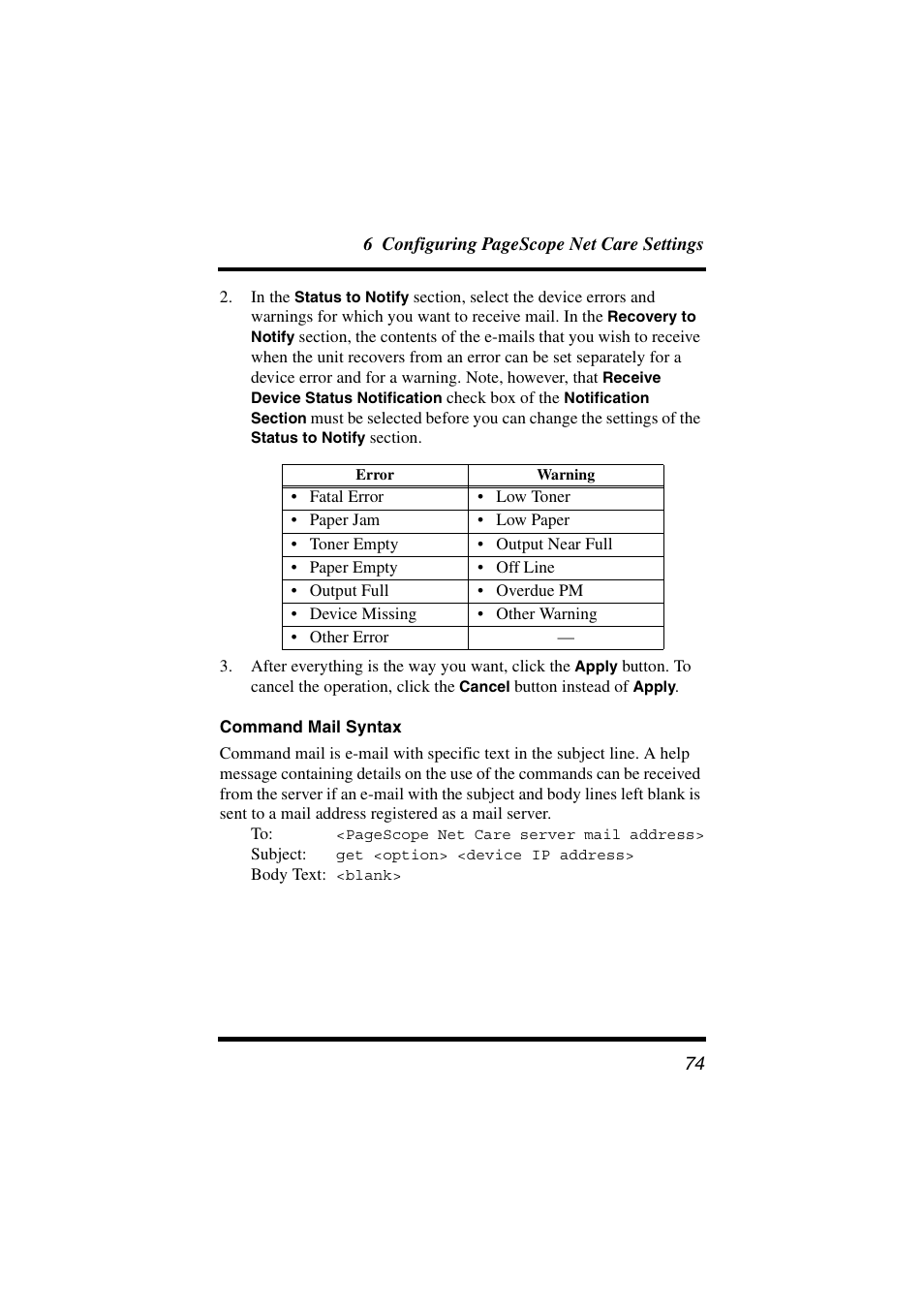 Konica Minolta PageScope Net Care User Manual | Page 85 / 145