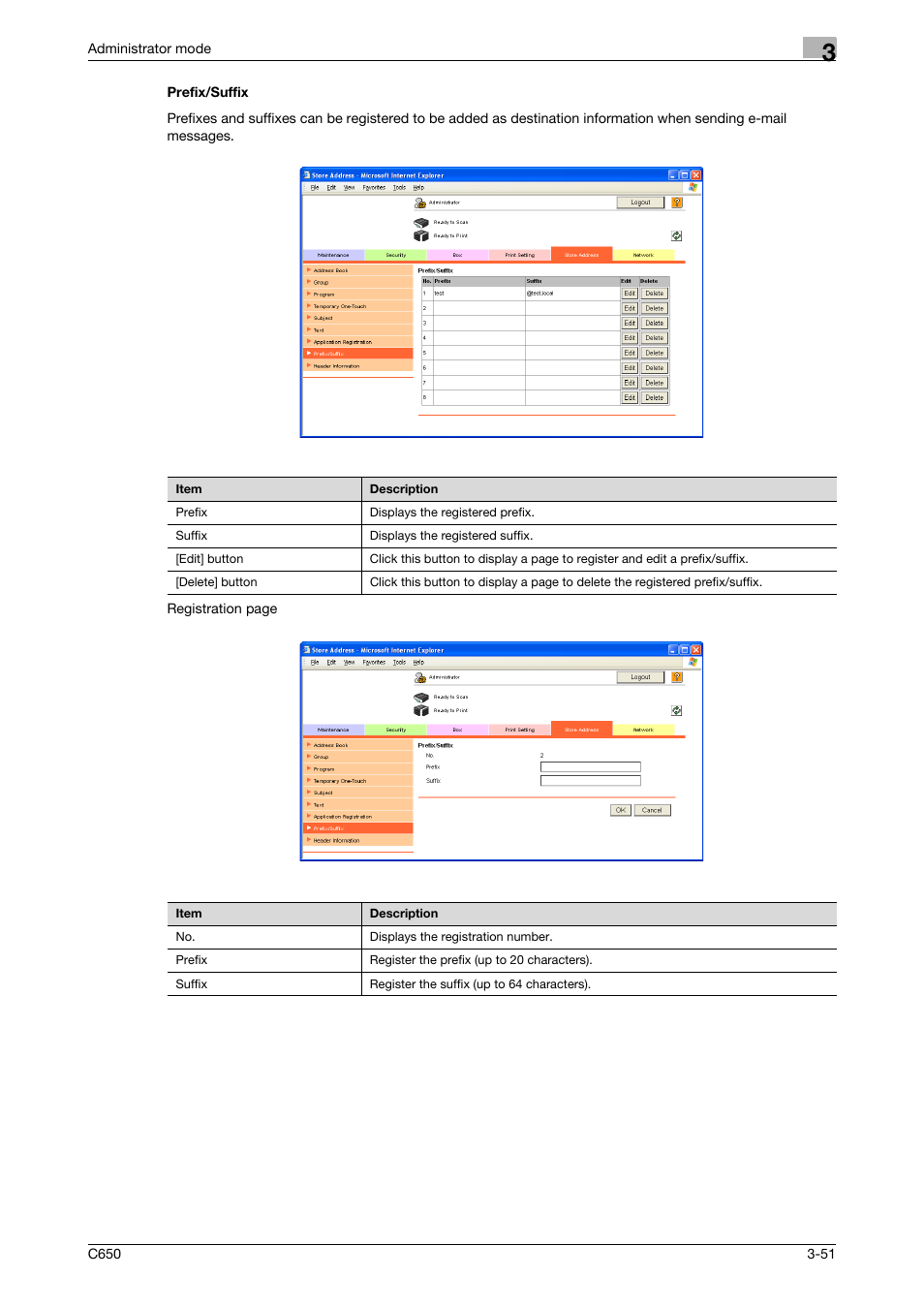 Prefix/suffix, Prefix/suffix -51 | Konica Minolta bizhub C650 User Manual | Page 125 / 165