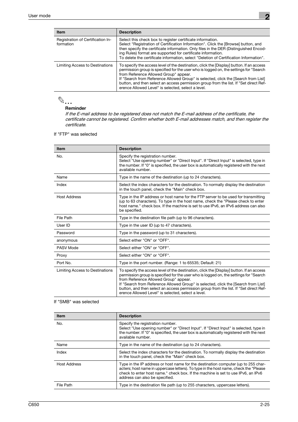 Konica Minolta bizhub C650 User Manual | Page 49 / 165